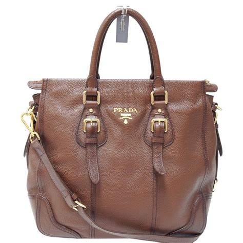 prada cervo double handle tote|Prada Cervo Leather Tote .